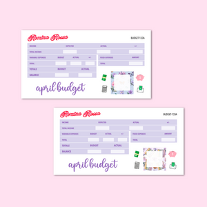 April 2024 Budget Kit | 7x9, 8.5x11 & Petite Monthly Planner