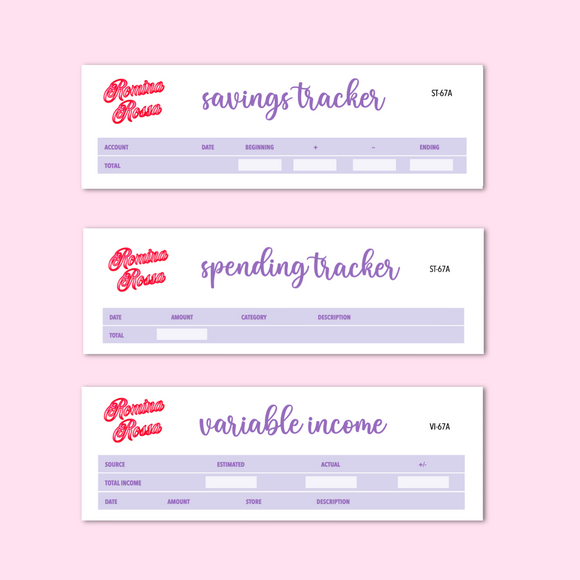 April 2024 Savings/Spending Tracker, Variable Income Tracker | 7x9, 8.5x11 & Petite Monthly Planner