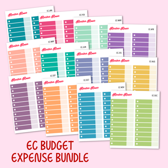 Budget Expense Stickers | EC Colorful