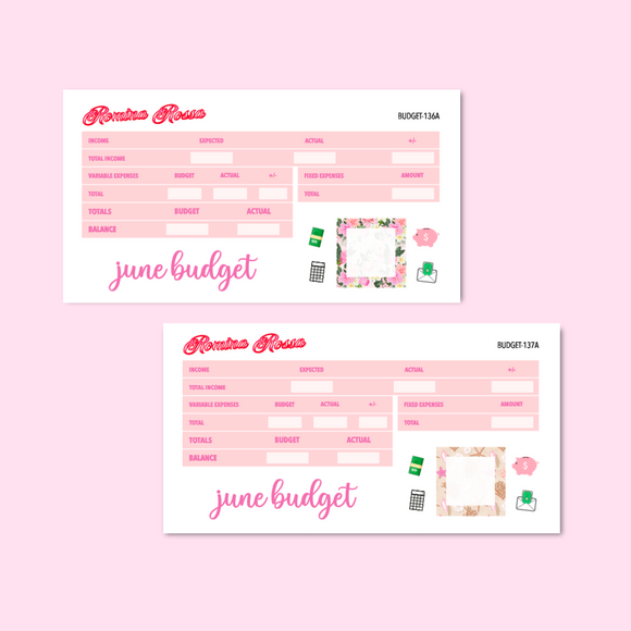 June 2024 Budget Kit | 7x9, 8.5x11 & Petite Monthly Planner