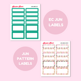 June 2024 Monthly Labels | EC 7x9 Planner