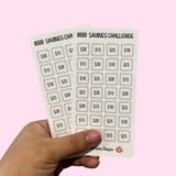 $500 Savings Challenge - Neutral | Laminated Cardstock