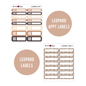 Neutral Collection Monthly Labels | EC & Plum Paper 7x9 Planner