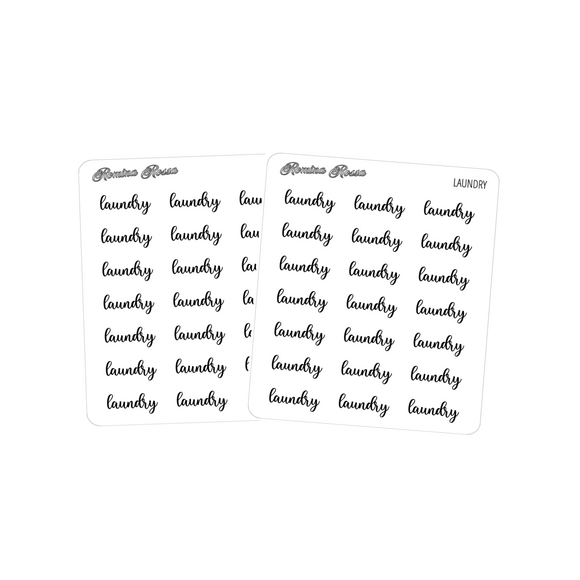 Laundry | Foiled Scripts Stickers