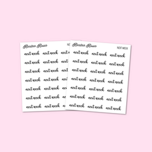 Next Week | Foiled Scripts Stickers